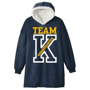 Team Kindergarten Teacher Logo Hooded Wearable Blanket