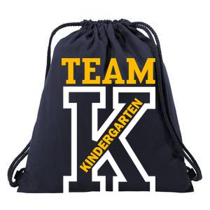 Team Kindergarten Teacher Logo Drawstring Bag