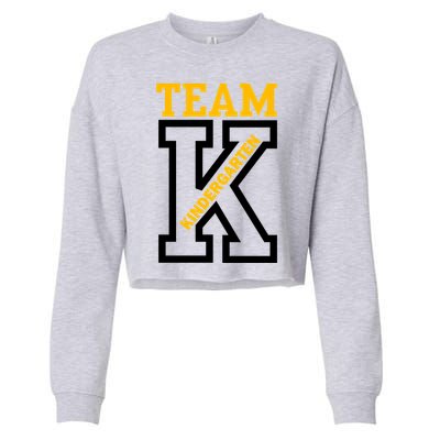 Team Kindergarten Teacher Logo Cropped Pullover Crew