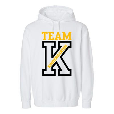 Team Kindergarten Teacher Logo Garment-Dyed Fleece Hoodie