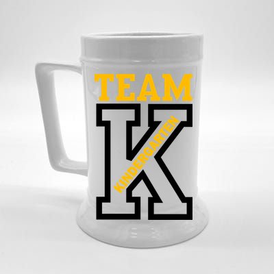 Team Kindergarten Teacher Logo Beer Stein