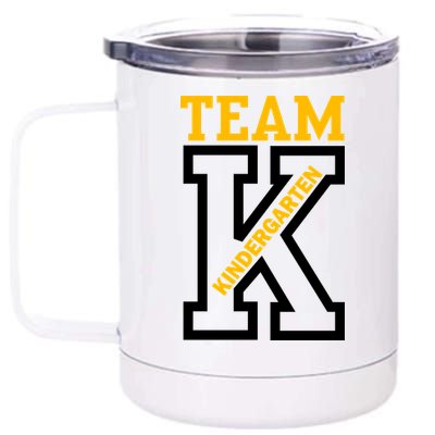 Team Kindergarten Teacher Logo 12 oz Stainless Steel Tumbler Cup