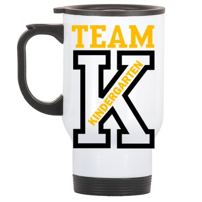 Team Kindergarten Teacher Logo Stainless Steel Travel Mug