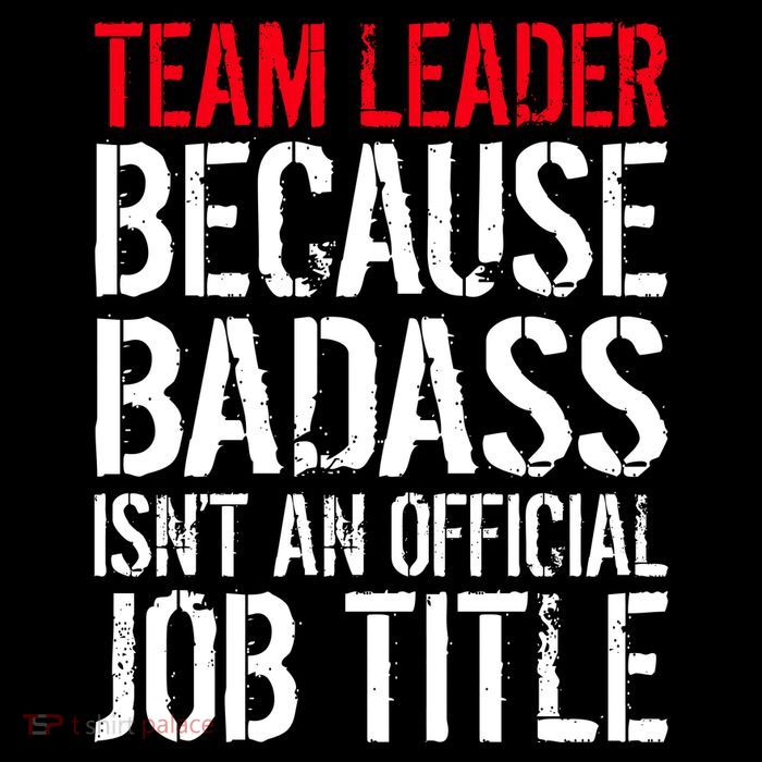 Team Leader Because Badass Isn't An Official Job Title Tall T-Shirt