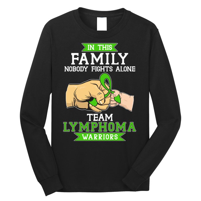 Team Lymphoma Warriors Green Ribbon Fist Bump Long Sleeve Shirt