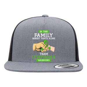 Team Lymphoma Warriors Green Ribbon Fist Bump Flat Bill Trucker Hat