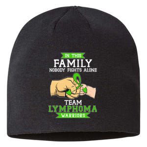 Team Lymphoma Warriors Green Ribbon Fist Bump Sustainable Beanie