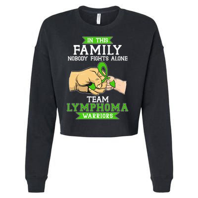 Team Lymphoma Warriors Green Ribbon Fist Bump Cropped Pullover Crew