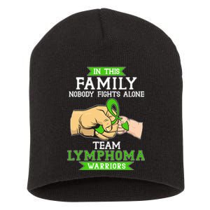 Team Lymphoma Warriors Green Ribbon Fist Bump Short Acrylic Beanie