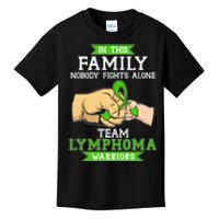 Team Lymphoma Warriors Green Ribbon Fist Bump Kids T-Shirt