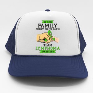 Team Lymphoma Warriors Green Ribbon Fist Bump Trucker Hat