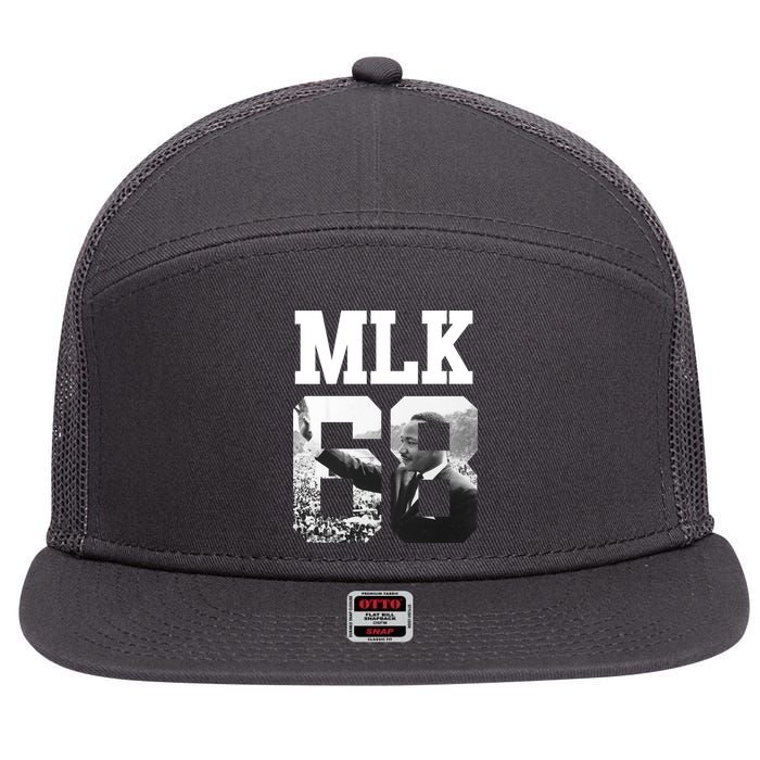 Team MLK 68 Martin Luther King 7 Panel Mesh Trucker Snapback Hat