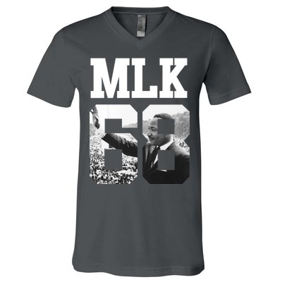 Team MLK 68 Martin Luther King V-Neck T-Shirt