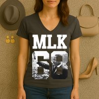 Team MLK 68 Martin Luther King Women's V-Neck T-Shirt