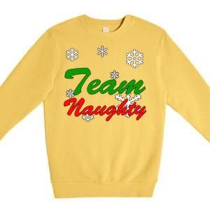 Team Naughty Matching Christmas Premium Crewneck Sweatshirt