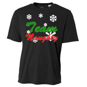 Team Naughty Matching Christmas Cooling Performance Crew T-Shirt