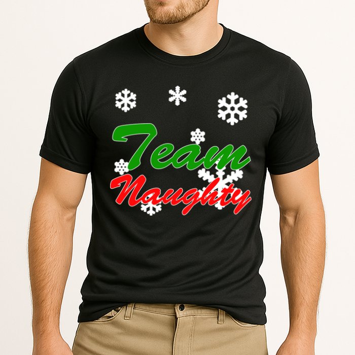 Team Naughty Matching Christmas Cooling Performance Crew T-Shirt