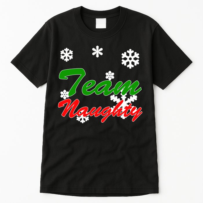 Team Naughty Matching Christmas Tall T-Shirt