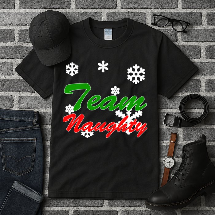 Team Naughty Matching Christmas Tall T-Shirt