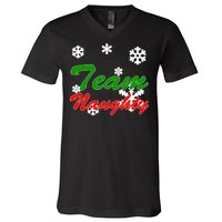 Team Naughty Matching Christmas V-Neck T-Shirt