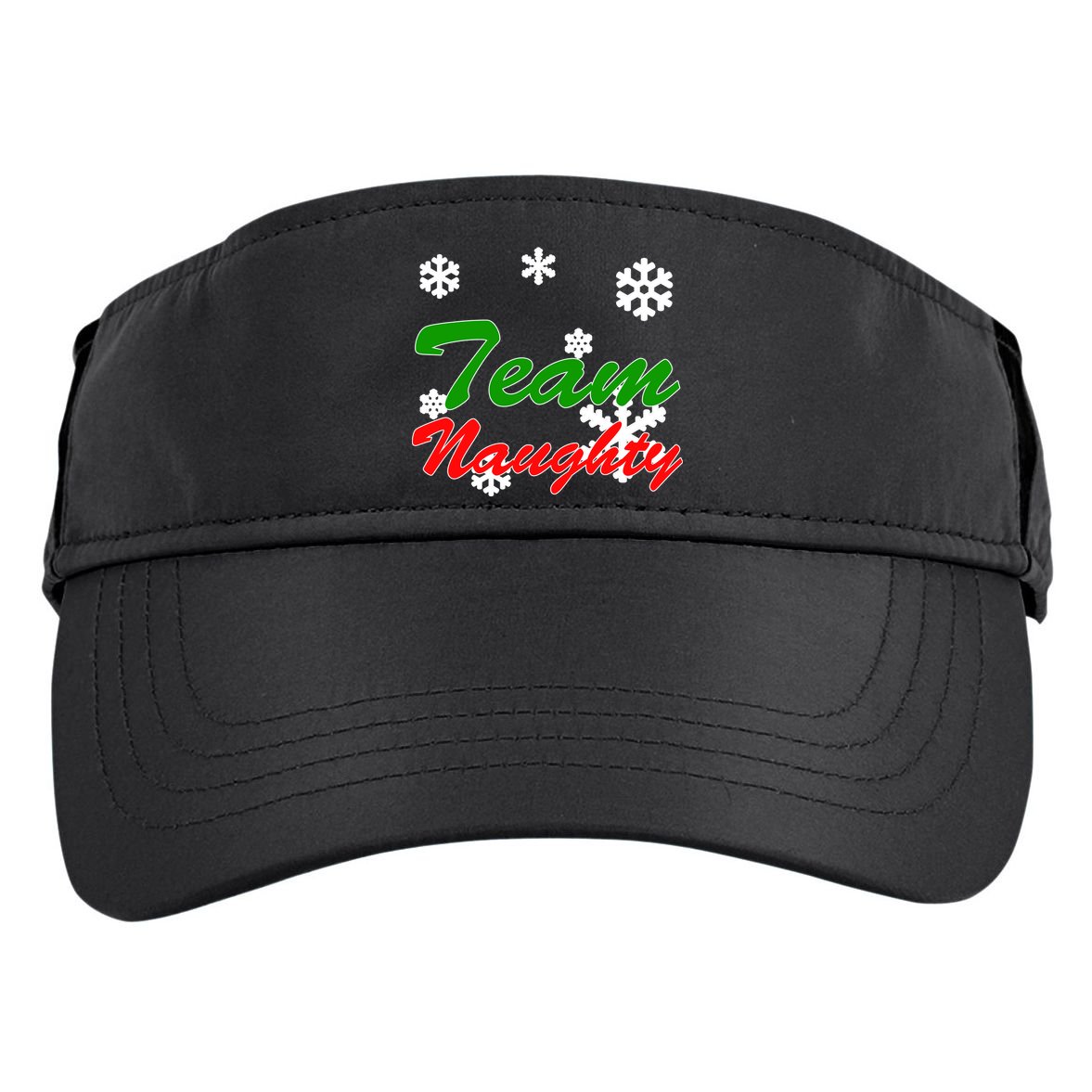 Team Naughty Matching Christmas Adult Drive Performance Visor