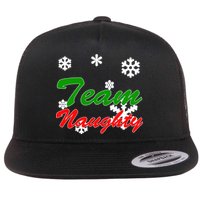 Team Naughty Matching Christmas Flat Bill Trucker Hat