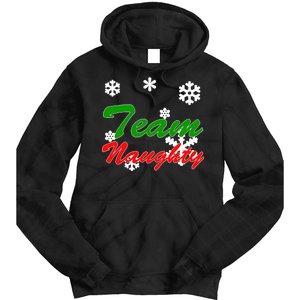 Team Naughty Matching Christmas Tie Dye Hoodie