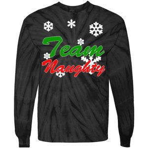 Team Naughty Matching Christmas Tie-Dye Long Sleeve Shirt