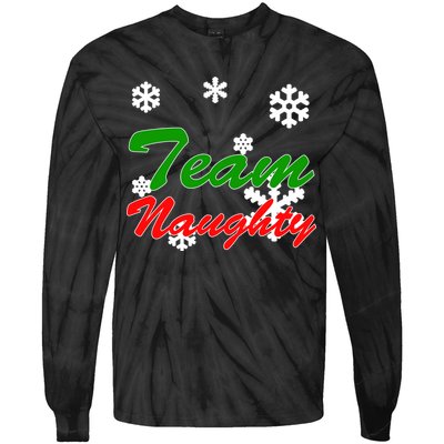 Team Naughty Matching Christmas Tie-Dye Long Sleeve Shirt
