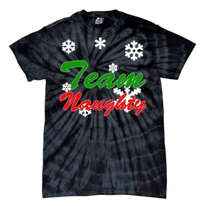 Team Naughty Matching Christmas Tie-Dye T-Shirt