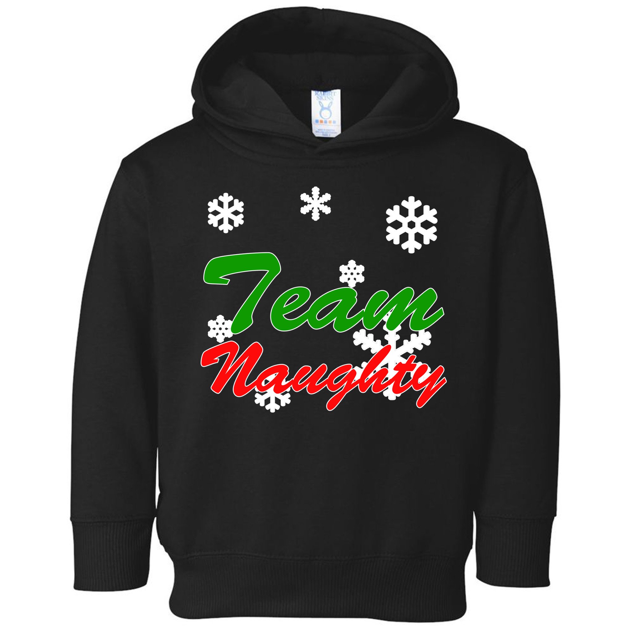 Team Naughty Matching Christmas Toddler Hoodie
