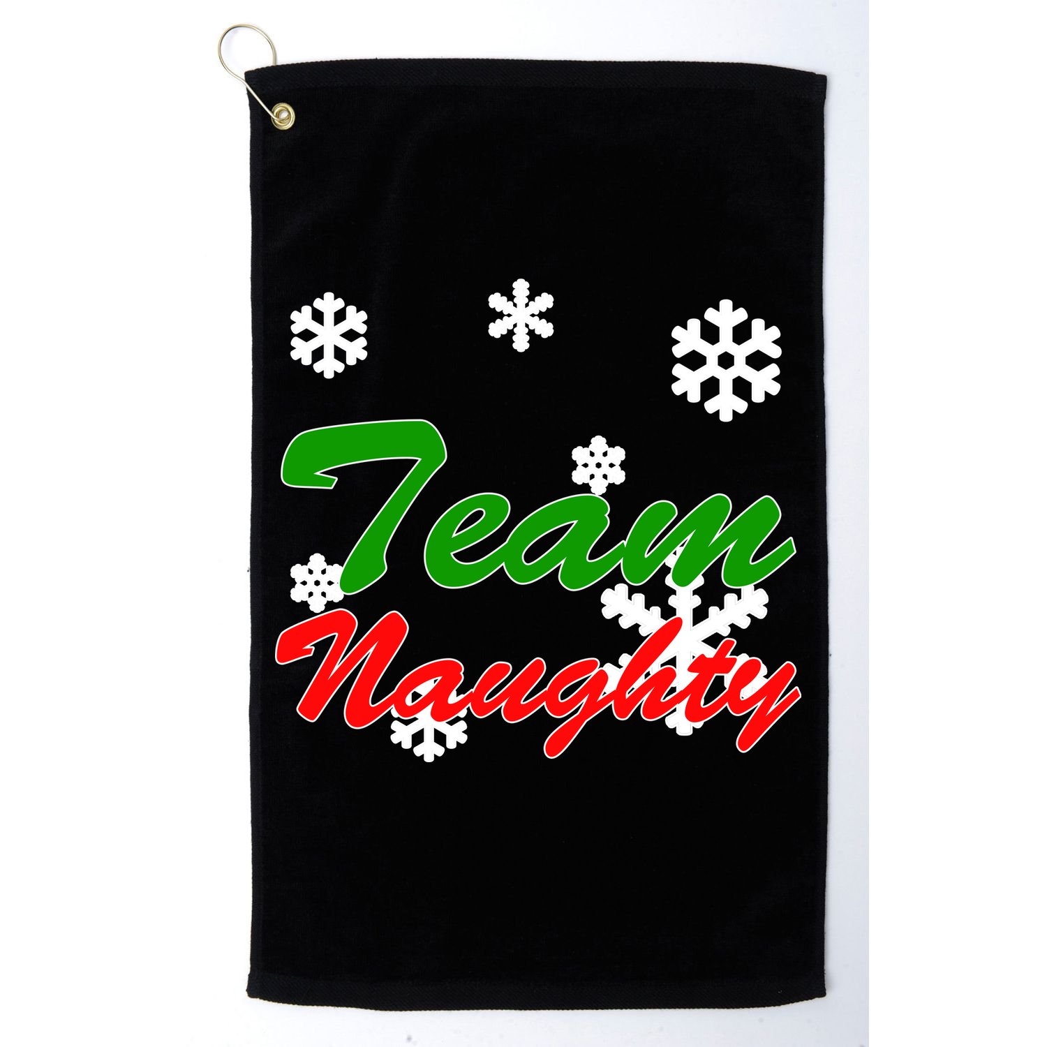 Team Naughty Matching Christmas Golf Towel
