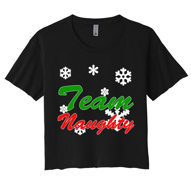 Team Naughty Matching Christmas Crop Top