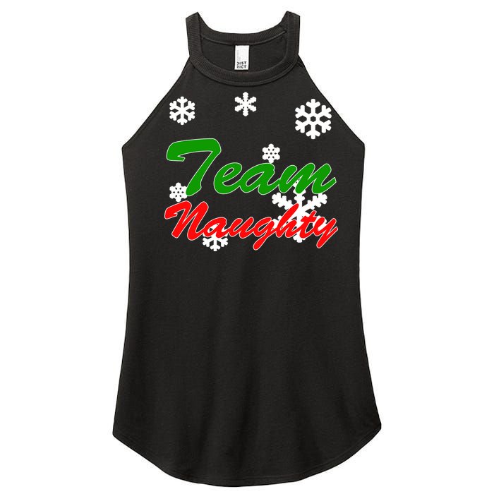 Team Naughty Matching Christmas Women’s Perfect Tri Rocker Tank