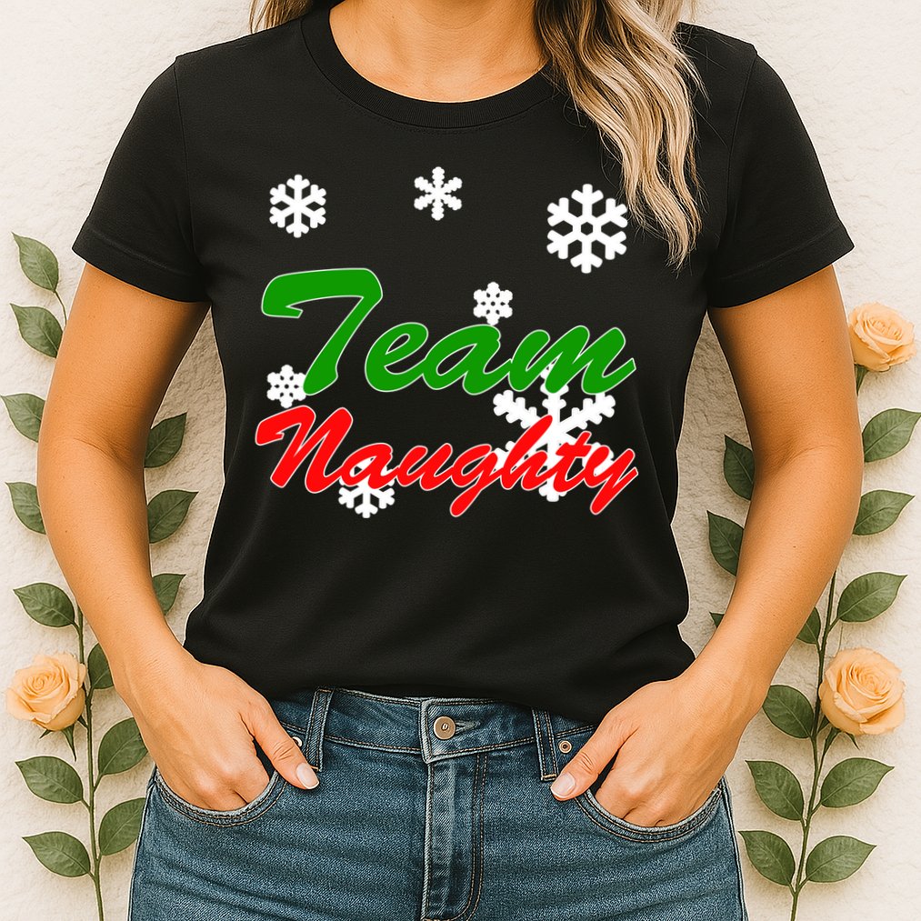 Team Naughty Matching Christmas Womens T-Shirt