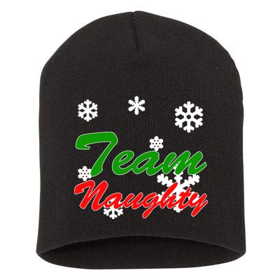 Team Naughty Matching Christmas Short Acrylic Beanie