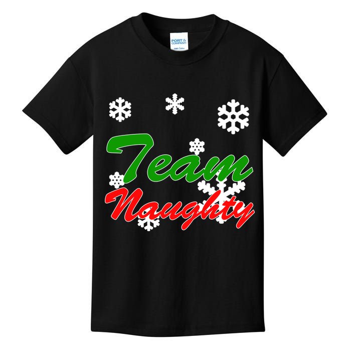 Team Naughty Matching Christmas Kids T-Shirt