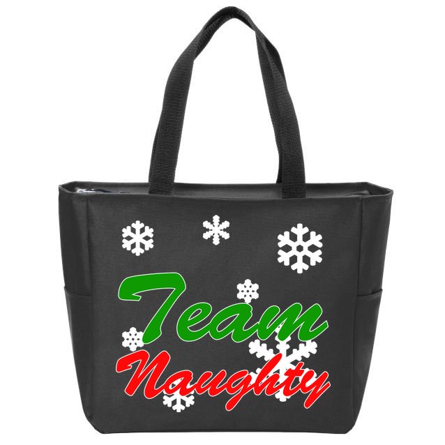Team Naughty Matching Christmas Zip Tote Bag