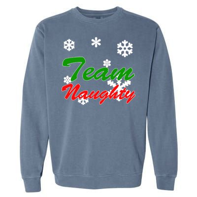 Team Naughty Matching Christmas Garment-Dyed Sweatshirt