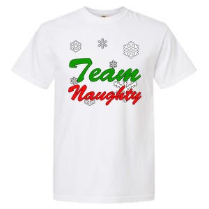 Team Naughty Matching Christmas Garment-Dyed Heavyweight T-Shirt