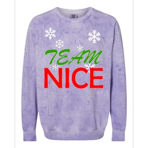 Team Nice Santa's Nice List Colorblast Crewneck Sweatshirt