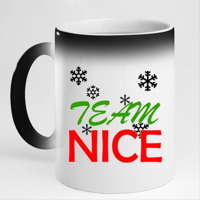 Team Nice Santa's Nice List 11oz Black Color Changing Mug