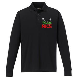 Team Nice Santa's Nice List Performance Long Sleeve Polo