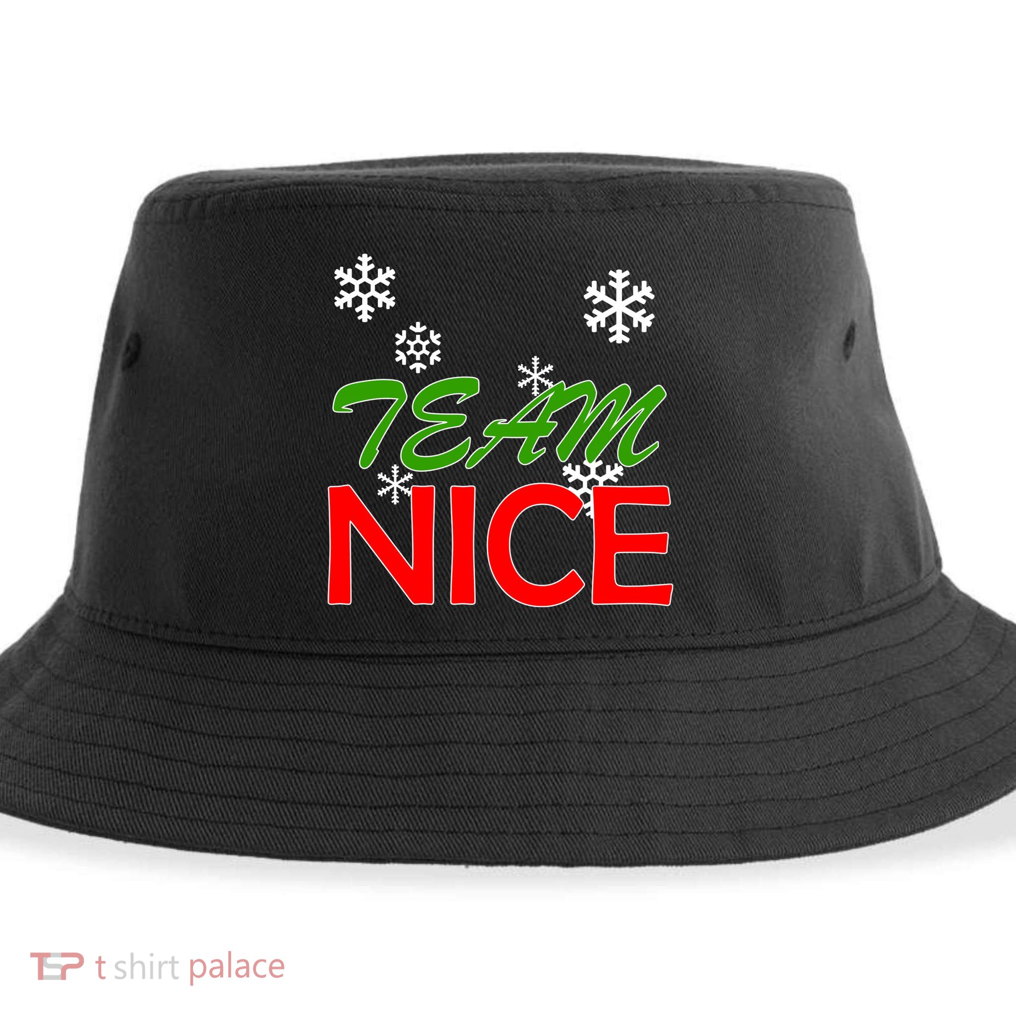 Team Nice Santa's Nice List Sustainable Bucket Hat