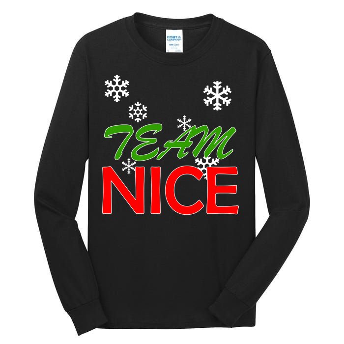 Team Nice Santa's Nice List Tall Long Sleeve T-Shirt