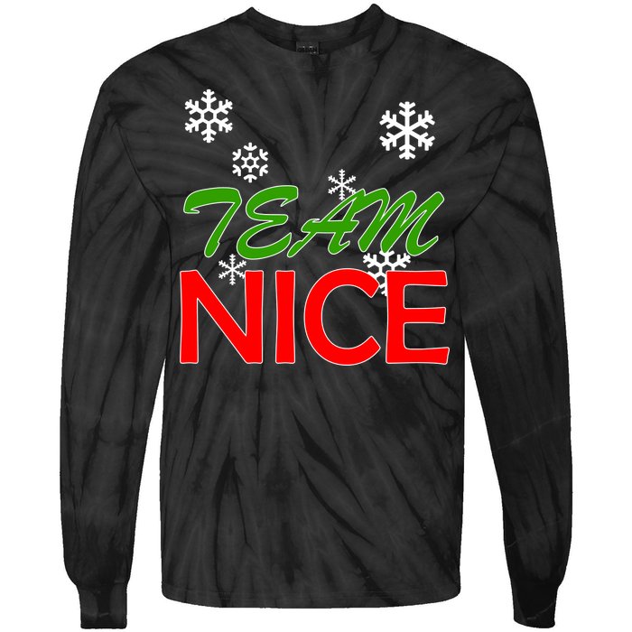 Team Nice Santa's Nice List Tie-Dye Long Sleeve Shirt