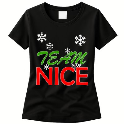 Team Nice Santa's Nice List Womens T-Shirt