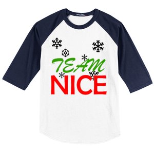 Team Nice Santa's Nice List Baseball Sleeve Shirt