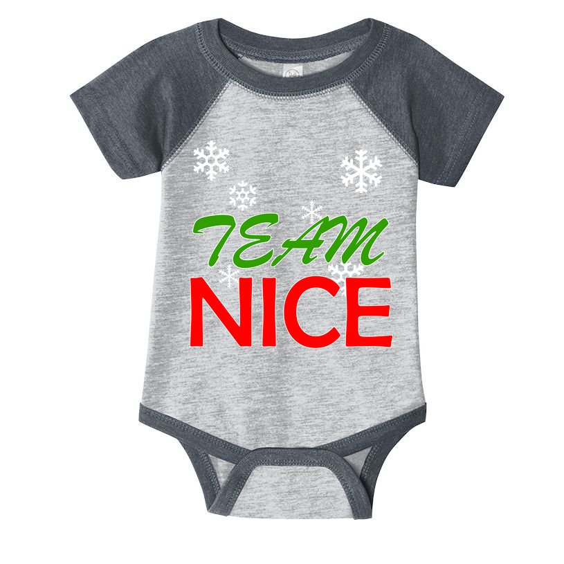 Team Nice Santa's Nice List Infant Baby Jersey Bodysuit