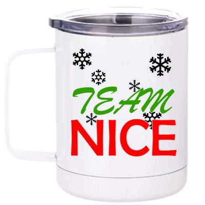 Team Nice Santa's Nice List 12 oz Stainless Steel Tumbler Cup